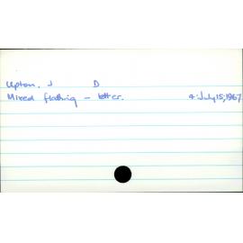 Upton, J              D