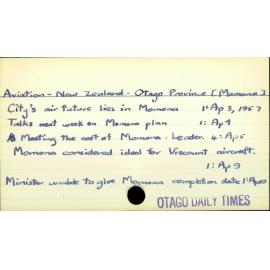 Aviation - New Zealand - Otago Province [Momona]