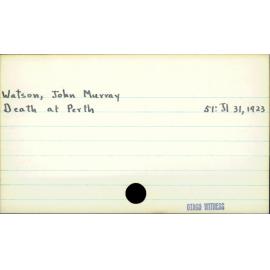 Watson, John Murray