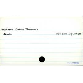 Watson, John Thomas