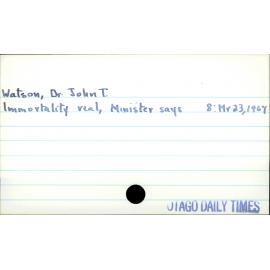 Watson, Dr John T.