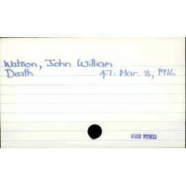 Watson, John William