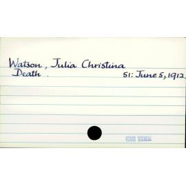 Watson, Julia Christina
