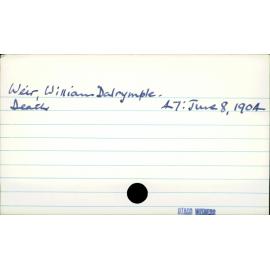 Weir, William Dalrymple