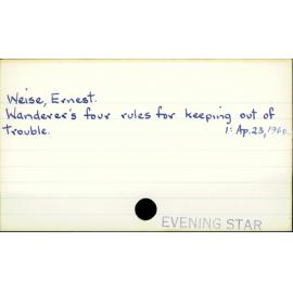 Weise, Ernest