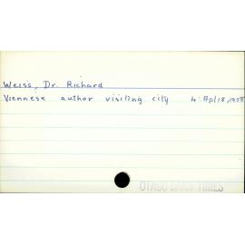 Weiss, Dr Richard