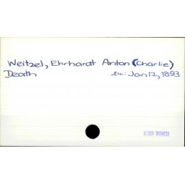 Weitzel, Erhardt Anton (Charlie)