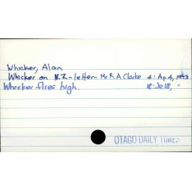 Whicker, Alan