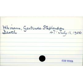 Whinam, Gertrude Stephenson