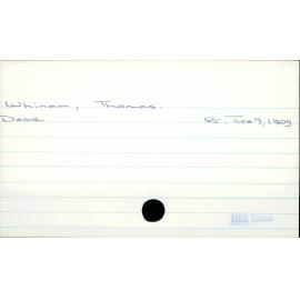 Whinam, Thomas