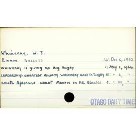 Whineray, W. J.