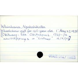 Whirihana, Ngakahikatea