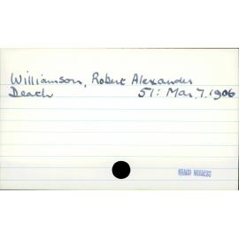 Williamson, Robert Alexander