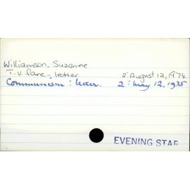 Williamson, Suzanne