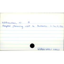 Williamson, W         A