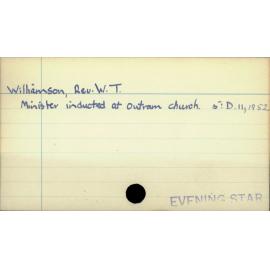 Williamson, Rev. W. T.