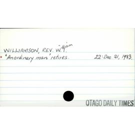 Williamson, Rev William T