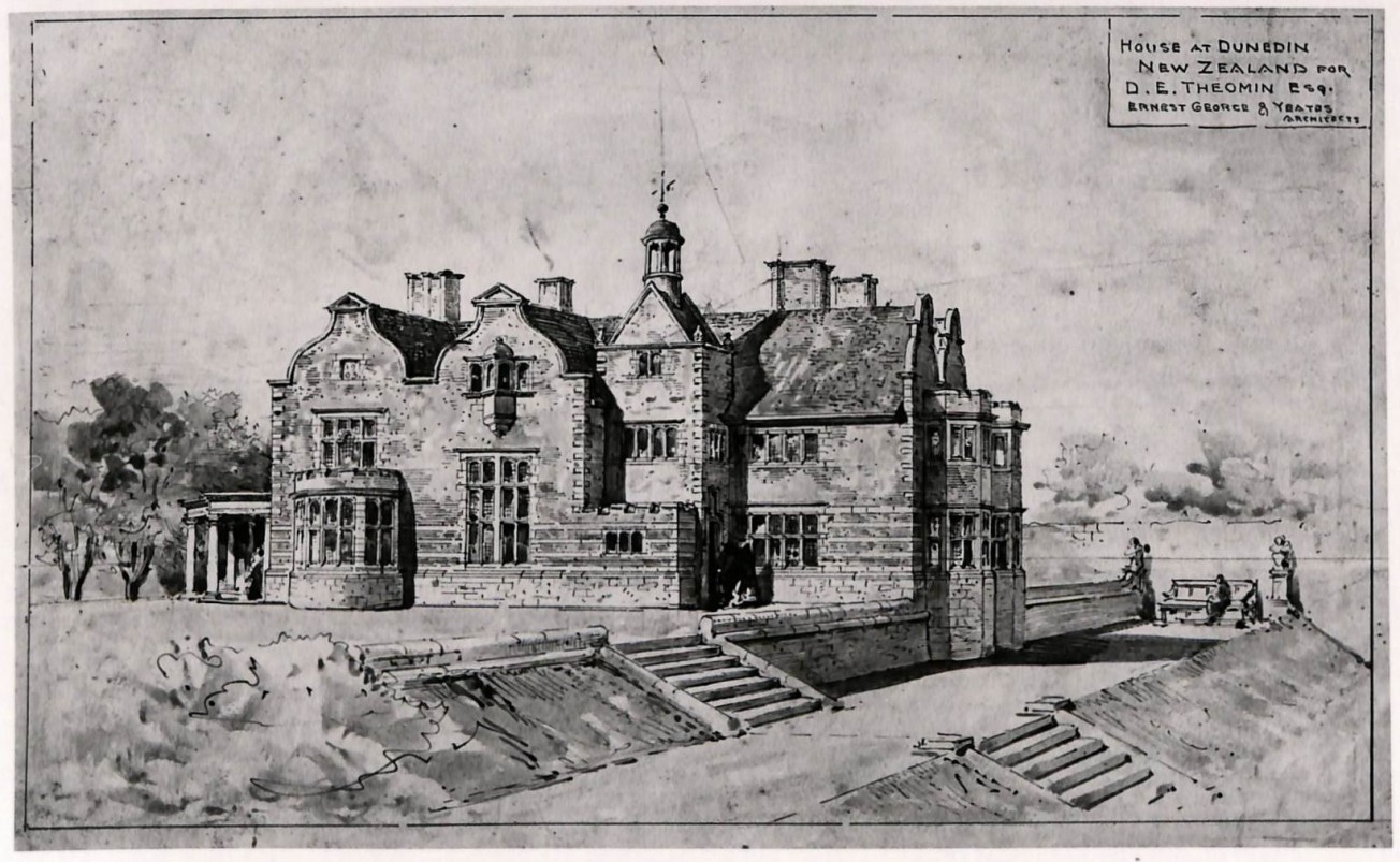 Early sketch of Olveston. https://dunedin.recollect.co.nz/nodes/view/200294