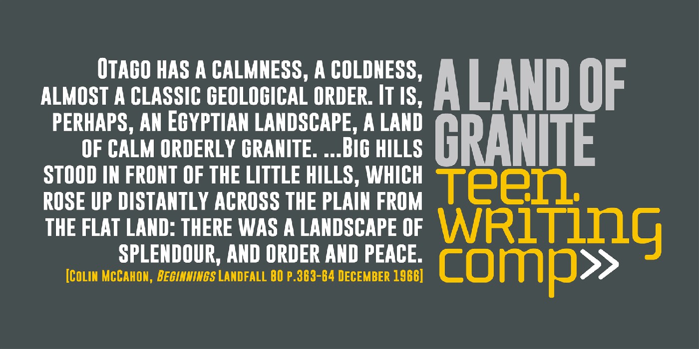 A Land of Granite: Teen Writing Competition