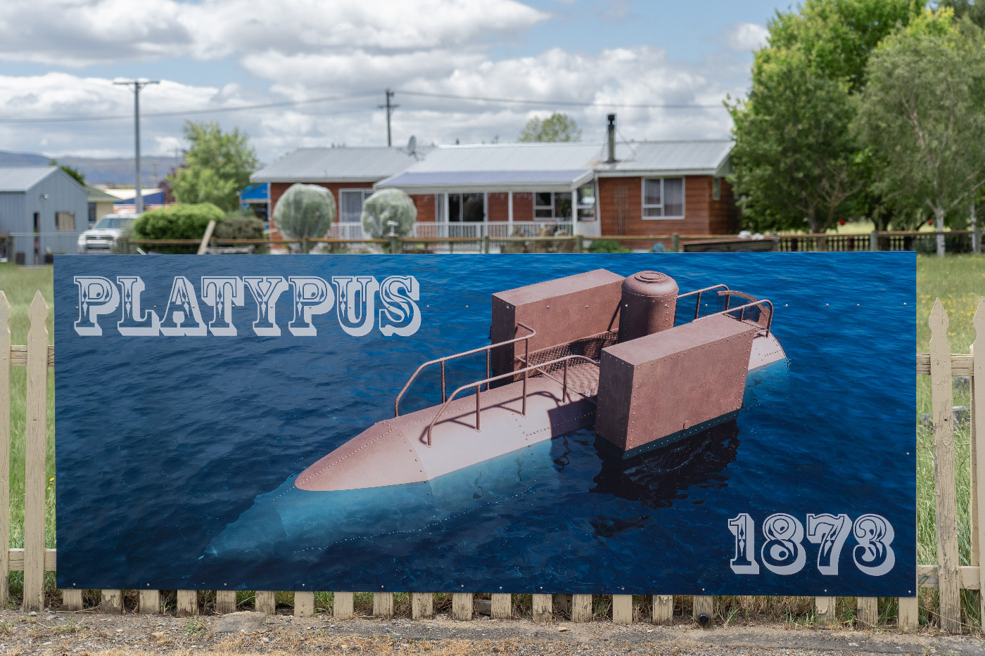 Sign for the Platypus Submarine 
Image Credit: Mark McGuire

https://dunedin.recollect.co.nz/nodes/view/218209