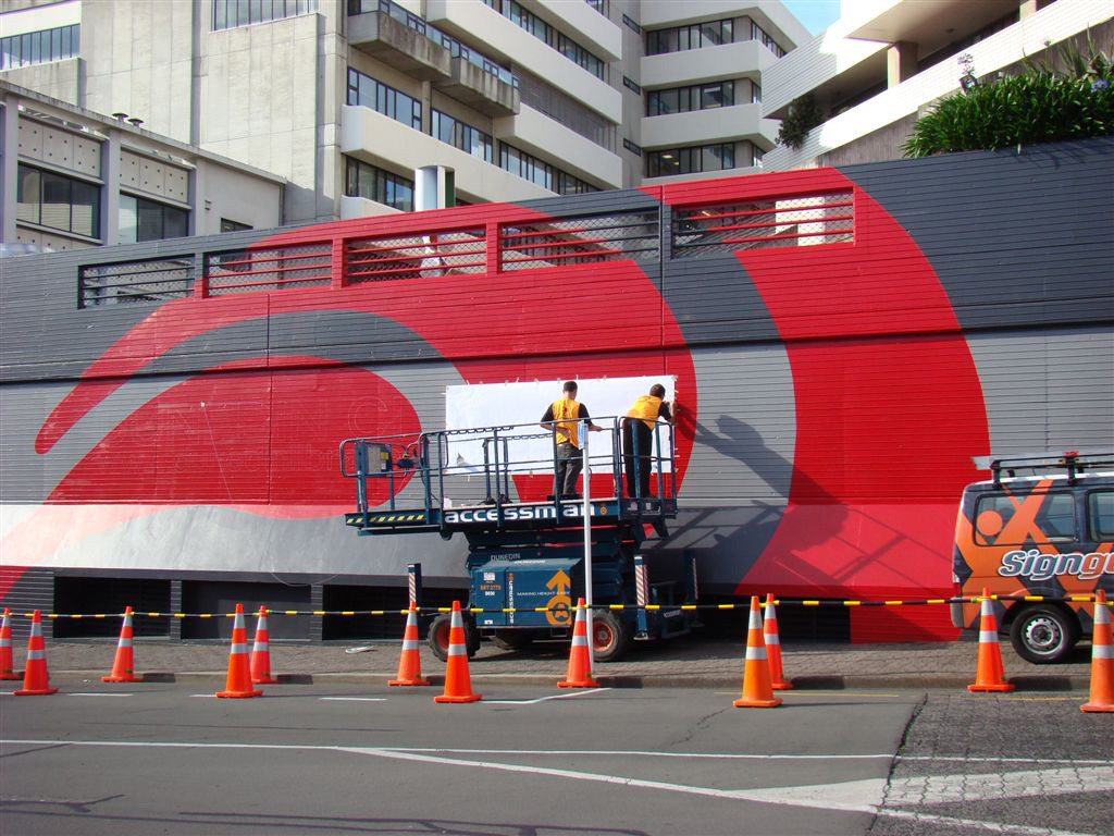 Painting of City Library exterior 2010 - 2011