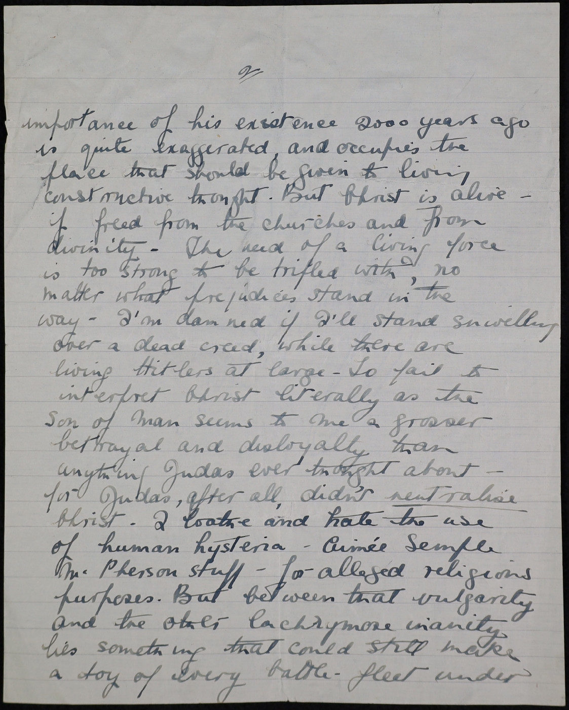 Transcript for Correspondence from Robin Hyde (fragment)